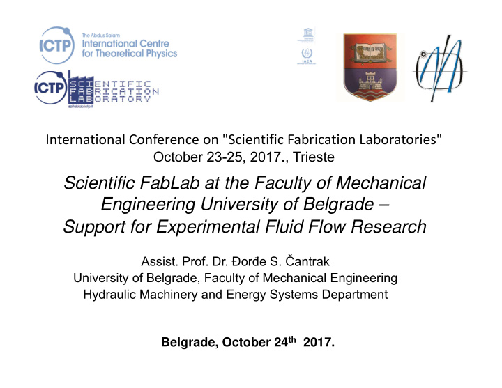 scientific fablab at the faculty of mechanical