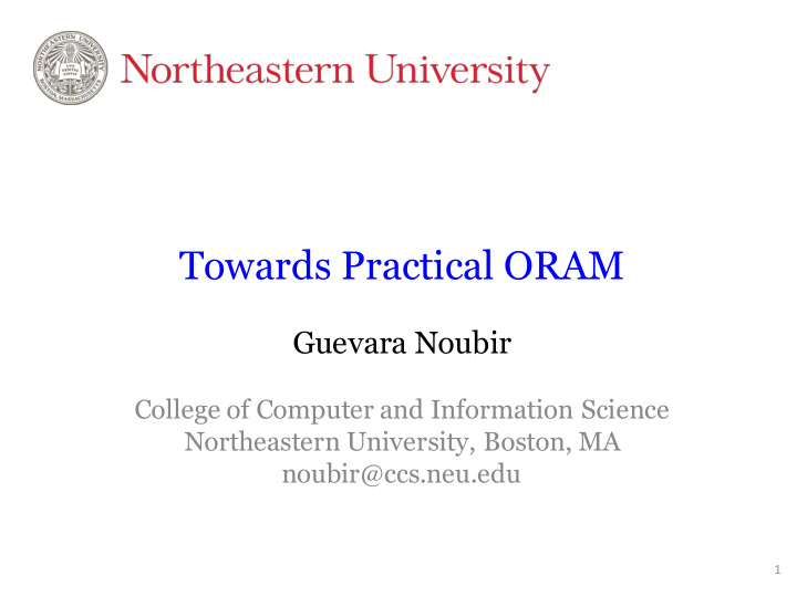 towards practical oram