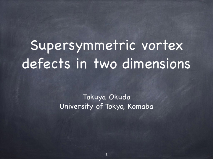 supersymmetric vortex defects in two dimensions