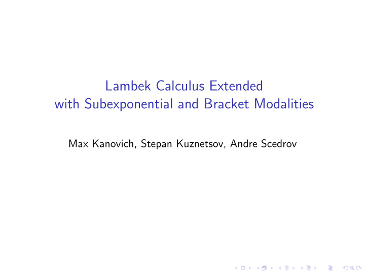 lambek calculus extended with subexponential and bracket