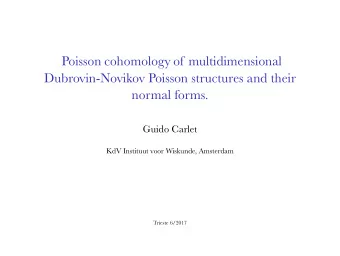 Poisson cohomology of multidimensional  Dubrovin-Novikov Poisson structures and their  normal
