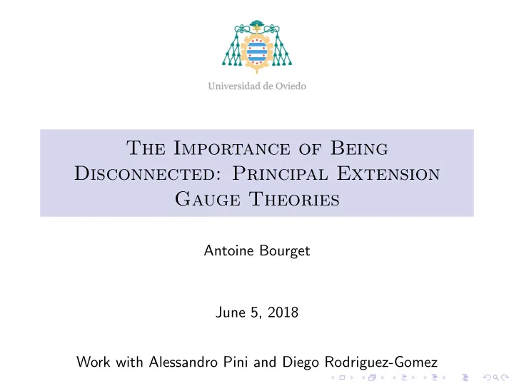 the importance of being disconnected principal extension