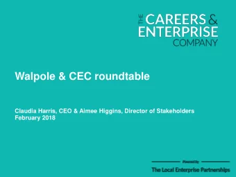 Walpole &amp; CEC roundtable  Claudia Harris, CEO &amp; Aimee Higgins, Director of Stakeholders