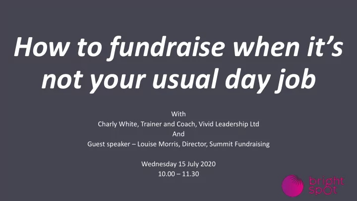 how to fundraise when it s