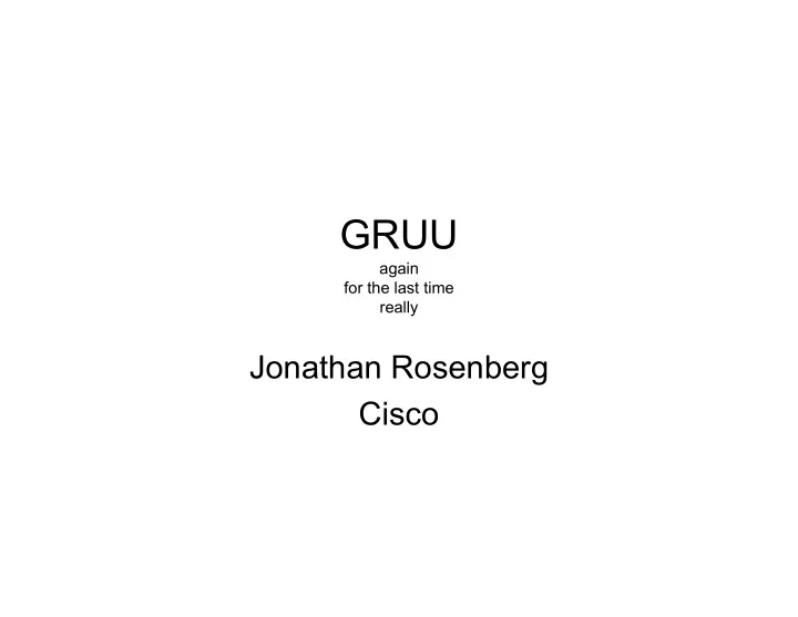 gruu