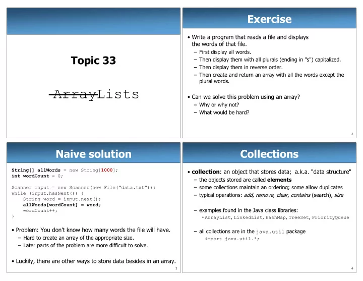 arraylists