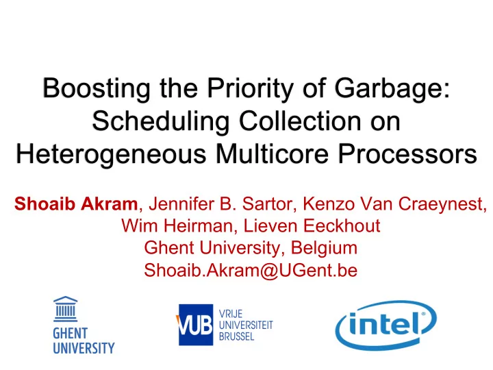boosting the priority of garbage scheduling collection on