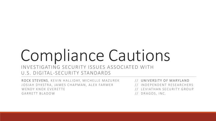 compliance cautions