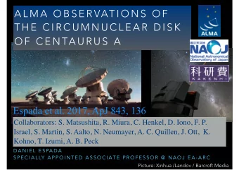 A L M A  O B S E R VAT I O N S  O F  T H E  C I R C U M N U C L E A R  D I S K  O F  C E N TA U R U