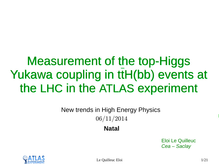 measurement of the top higgs measurement of the top higgs