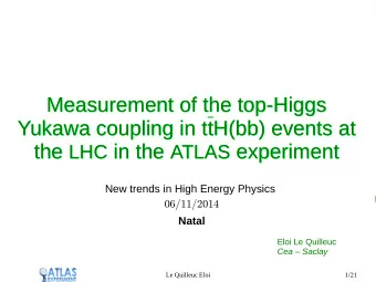 Measurement of the top-Higgs  Measurement of the top-Higgs  Yukawa coupling in ttH(bb) events at