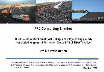 Third Round of Auction of Coal Linkages to IPP(s) having already  concluded long term PPAs under