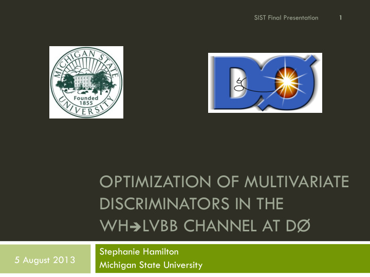 optimization of multivariate discriminators in the wh