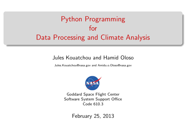 python programming for data processing and climate