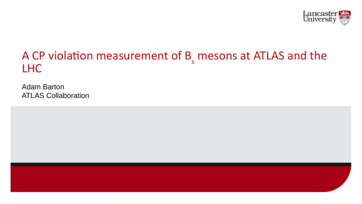 a cp violatjon measurement of b s mesons at atlas and the