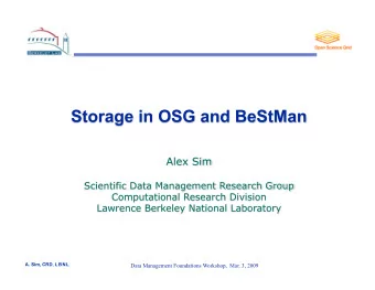 Data Management Foundations Workshop,  Mar. 3, 2009  These are SRMs!  And end-users do not see the