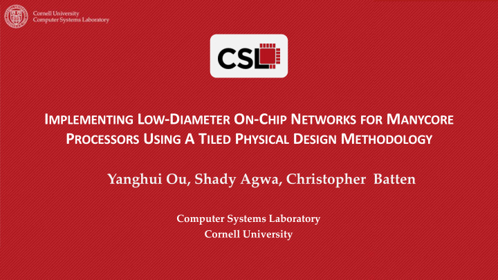 implementing low diameter ocn for manycore processors