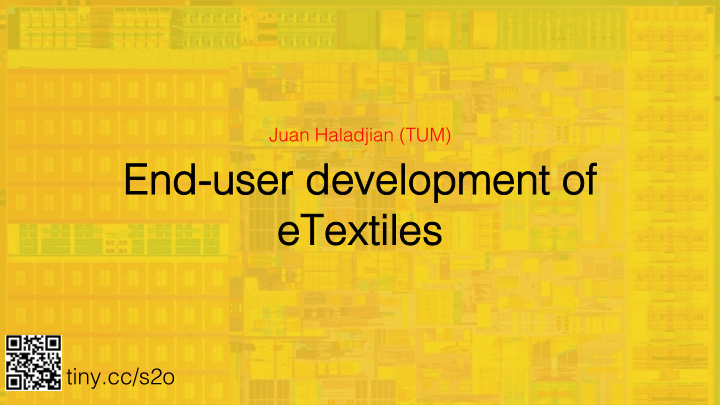 end user development of end user development of etextiles