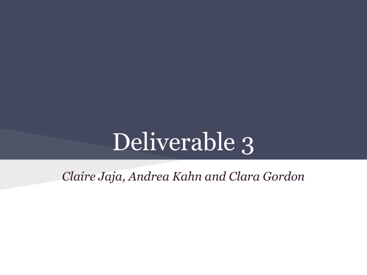 deliverable 3
