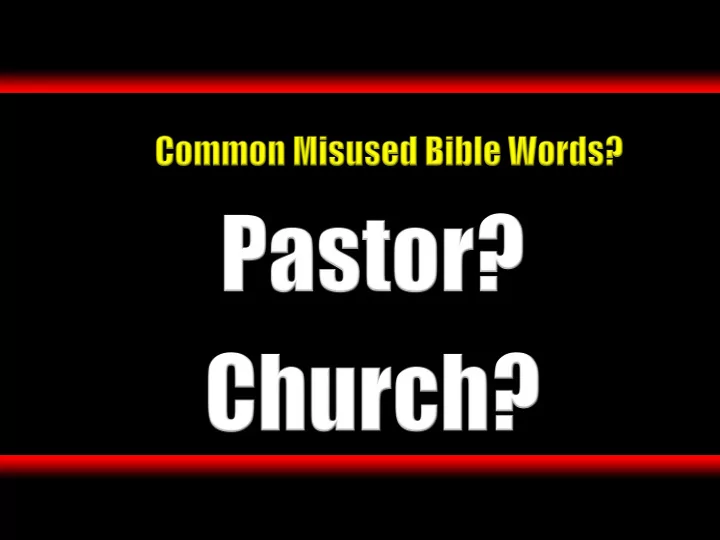 what the church is not