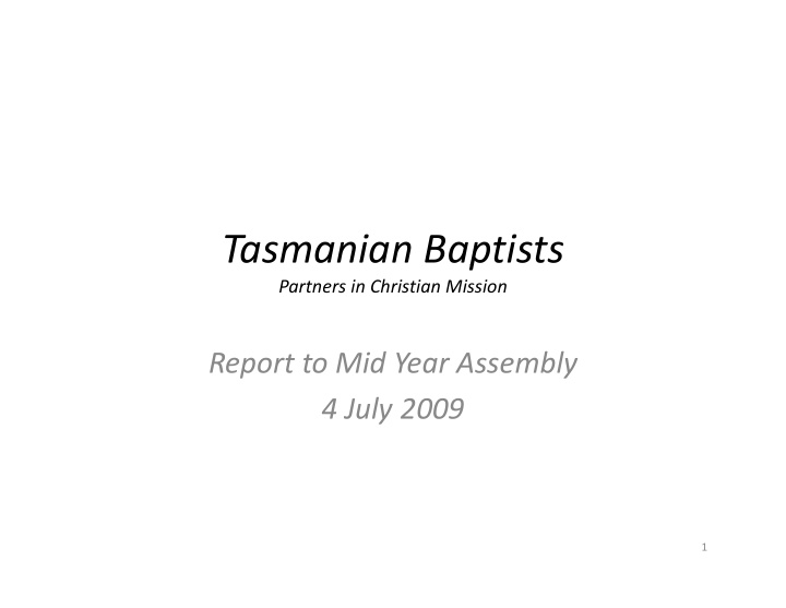 tasmanian baptists p