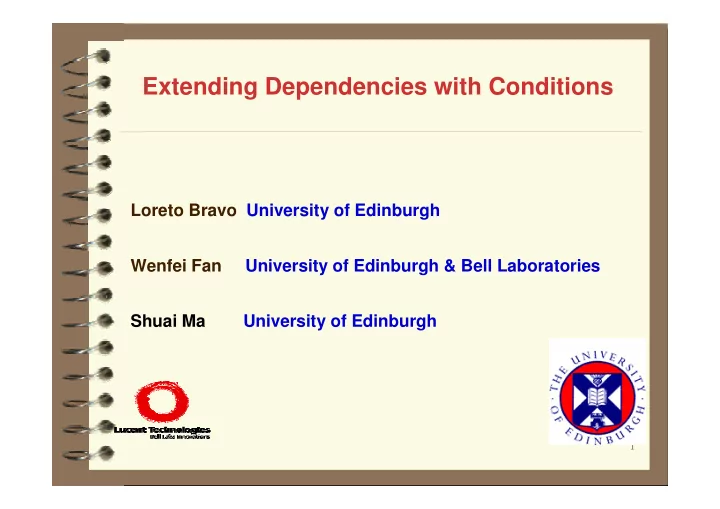 extending dependencies with conditions