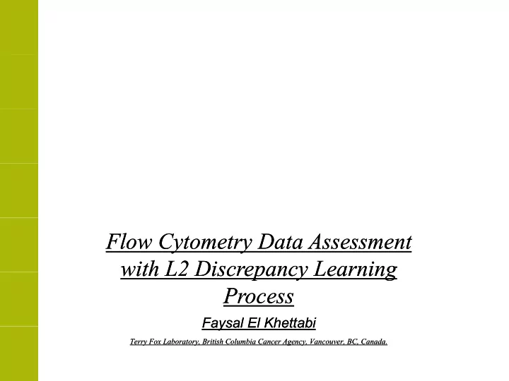 flow cytometry data assessment flow cytometry data