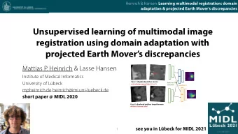 Unsupervised learning of multimodal image  registration using domain adaptation with  projected