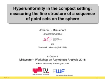Hyperuniformity in the compact setting:  measuring the fine structure of a sequence  of point sets