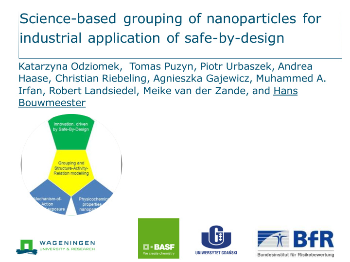 science based grouping of nanoparticles for industrial