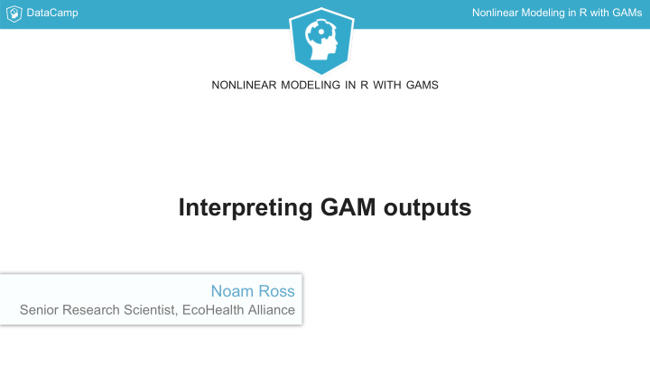 interpreting gam outputs