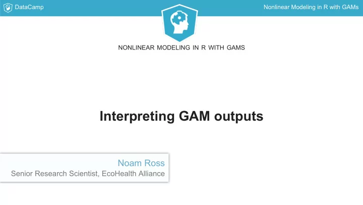 interpreting gam outputs