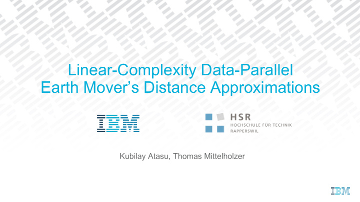 linear complexity data parallel earth mover s distance