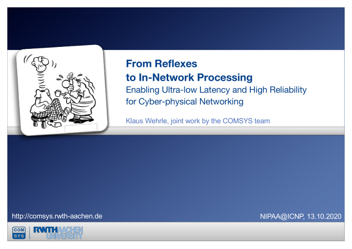 from reflexes to in network processing