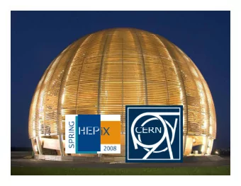 HEPiX spring 2008 -  Organisation  g  Helge Meinhard / CERN-IT  05 May 2008  CERN IT Department