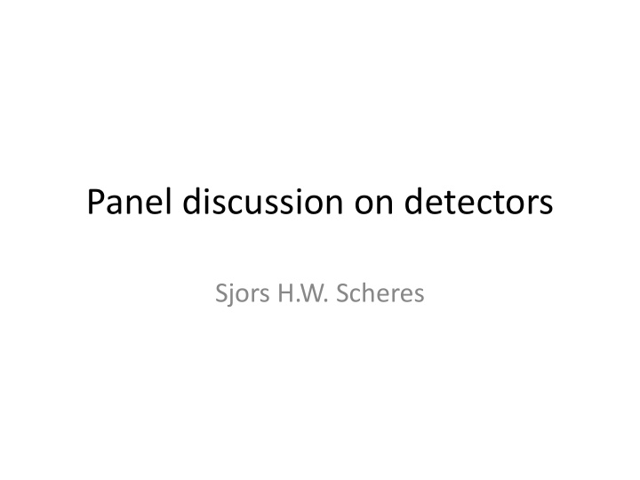 panel discussion on detectors