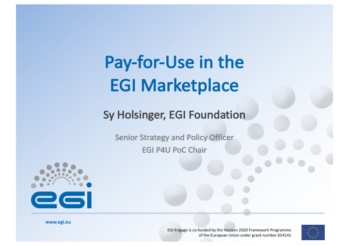 pay fo pa for us use in th the egi marketplace eg