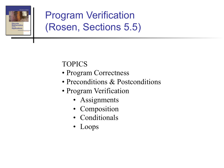 program verification rosen sections 5 5