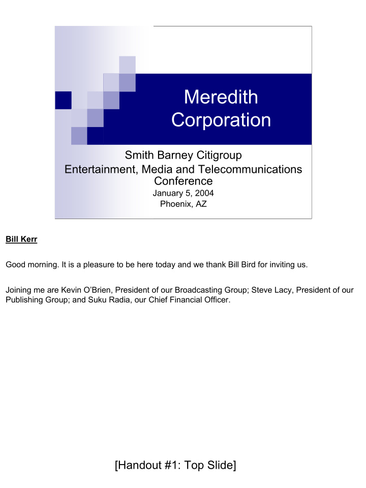 meredith corporation