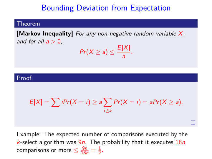 bounding deviation from expectation