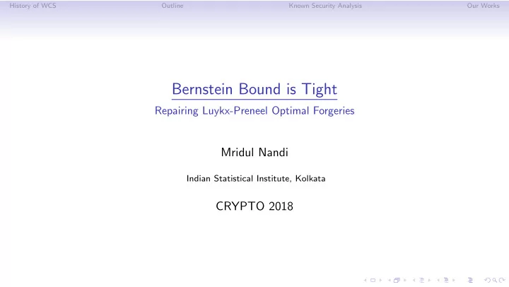bernstein bound is tight