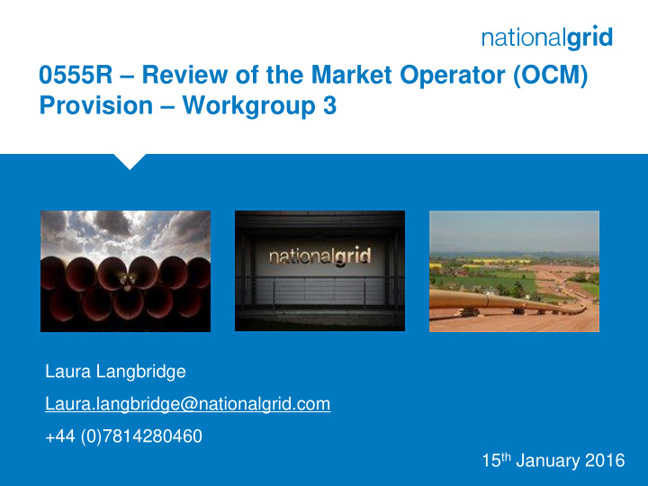 0555r review of the market operator ocm