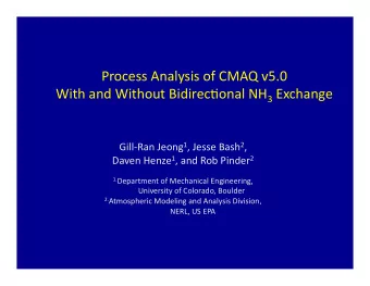 Process  Analysis  of  CMAQ  v5.0     With  and  Without