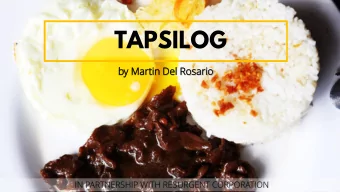 TAPSILOG  by Mar  artin  tin Del Ro  Rosa  sari  rio  IN PARTNERSHIP WITH RESURGENT CORPORATION