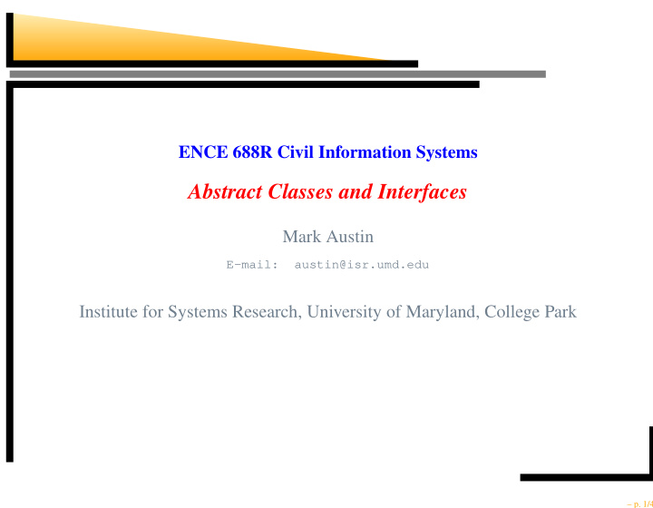 abstract classes and interfaces