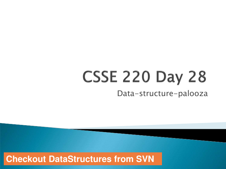 checkout datastructures from svn understanding the