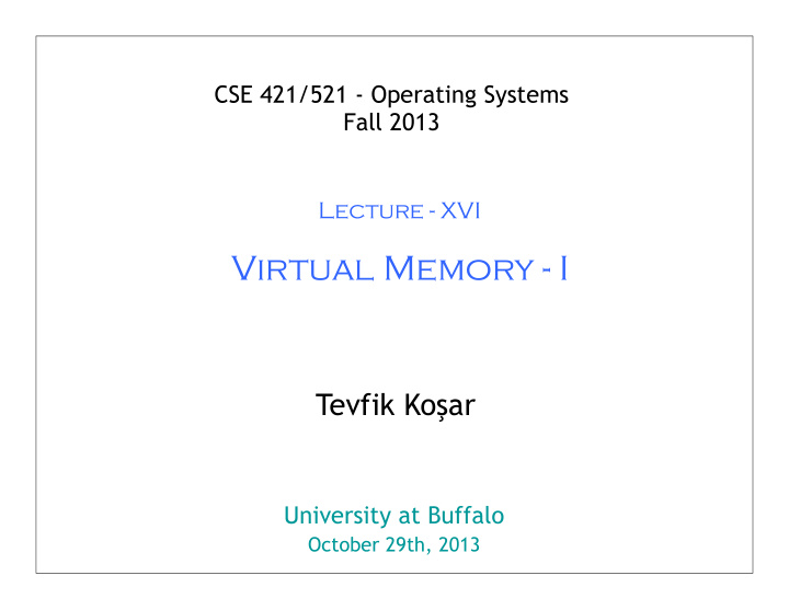virtual memory i