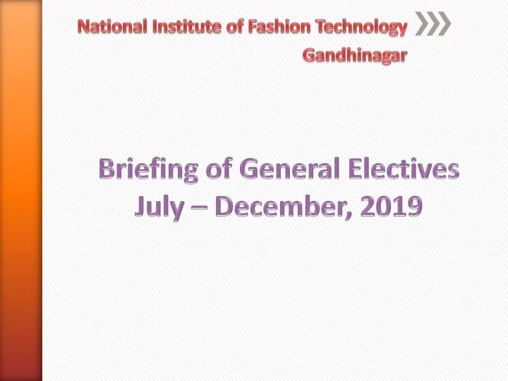 general electives are a basket of subjects its necessary