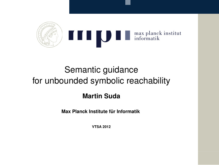 semantic guidance for unbounded symbolic reachability