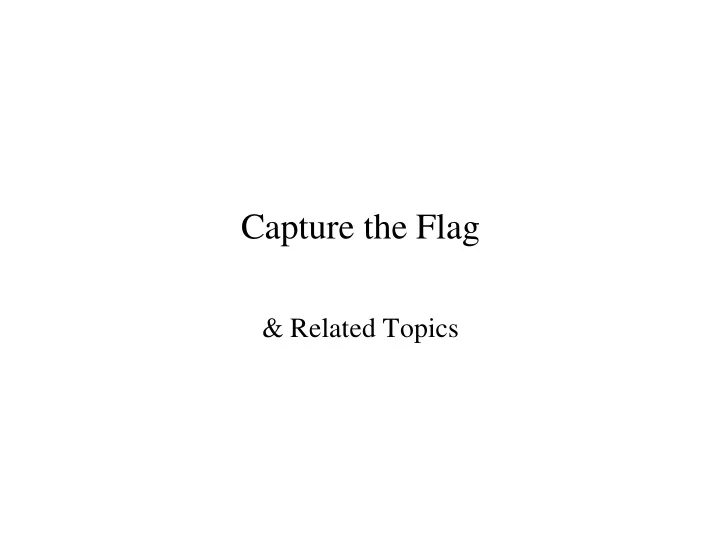 capture the flag